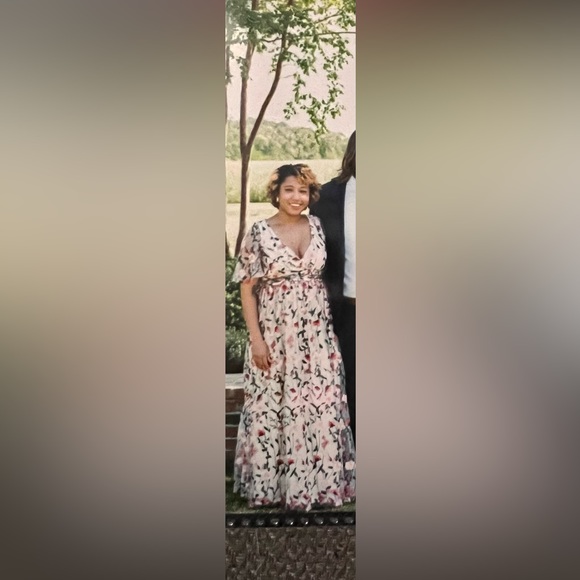 Marseille Embossed Maxi Dress- Rose Garden - Picture 3 of 3